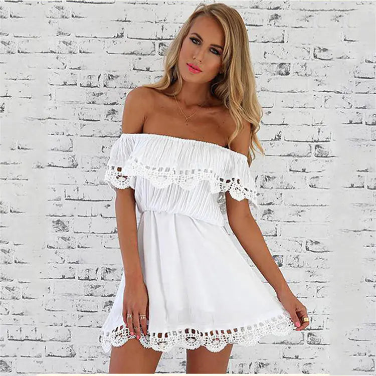 Off-Shoulder Lace Dress for Women