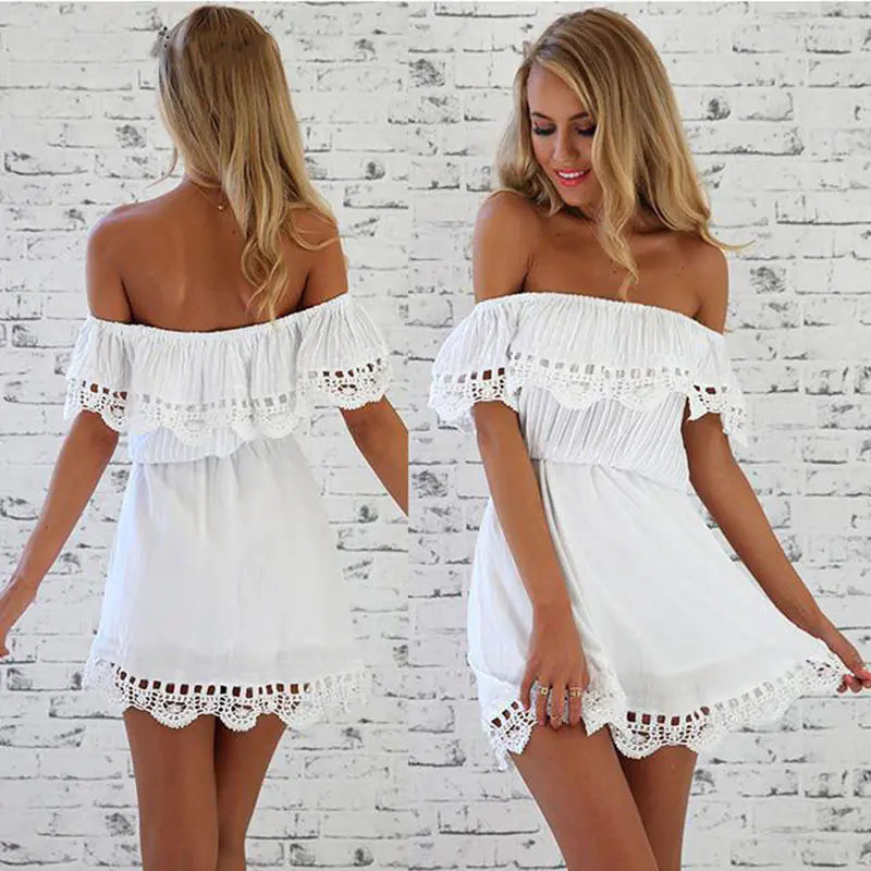 Off-Shoulder Lace Dress for Women