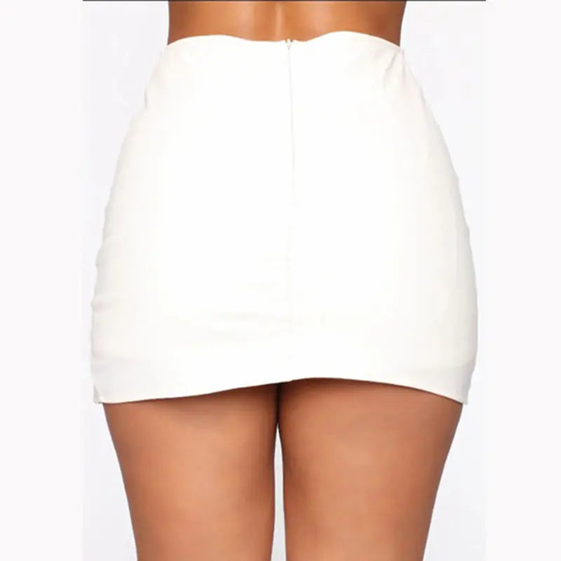 Retro High Waist Mini Skirt for Women - Front Split Design