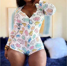Printed Slim Fit Sexy Jumpsuit