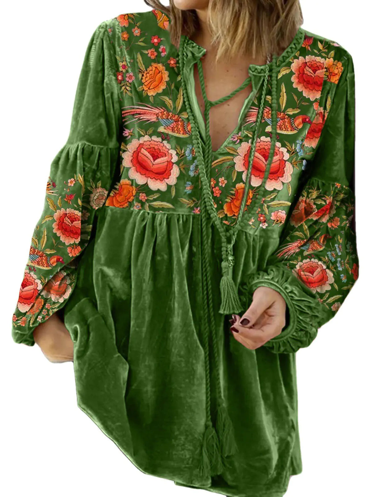 Trendy Women's V-Neck Pleated Top for