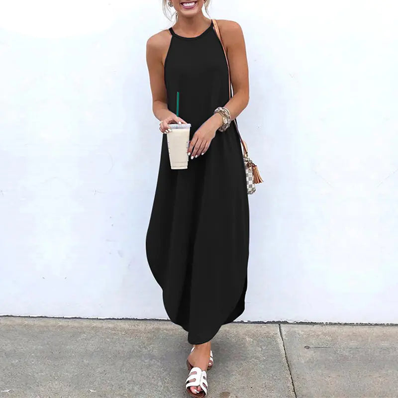 Summer Sexy Sleeveless Irregular Party Maxi Dress