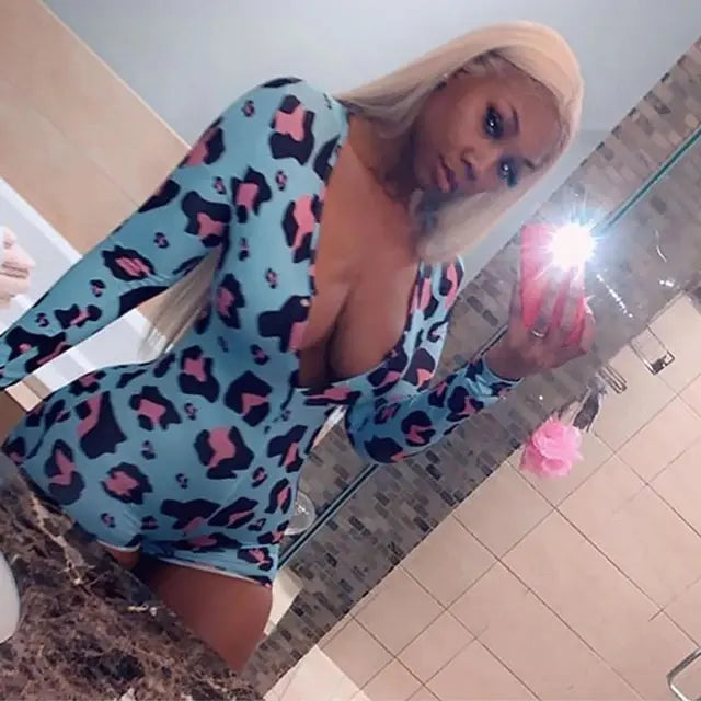 Printed Slim Fit Sexy Jumpsuit