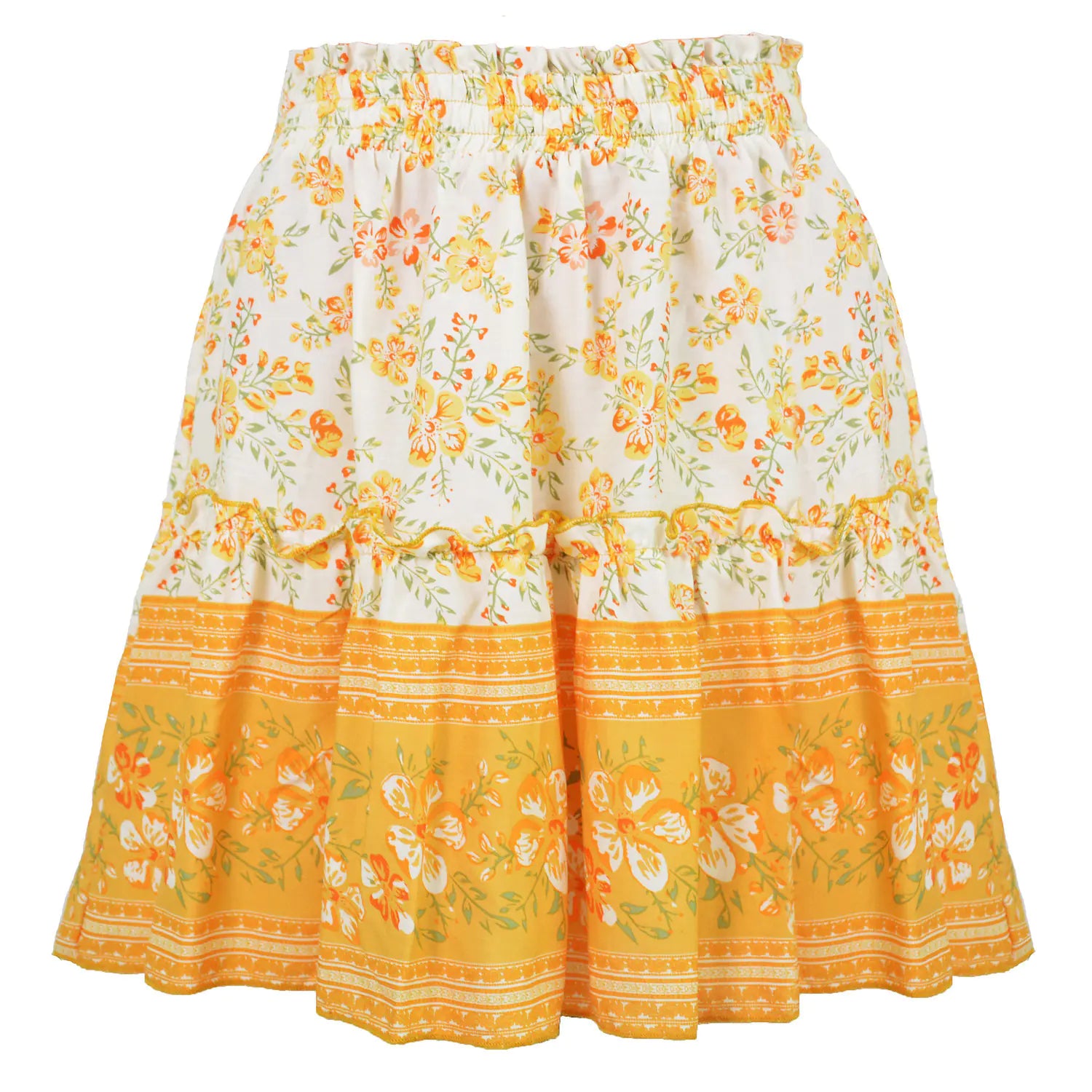 Bohemian Cotton Floral Skirt