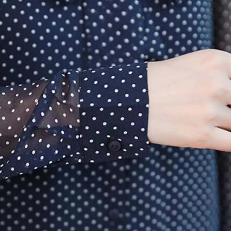 Korean Style Bow Chiffon Blouse for Women