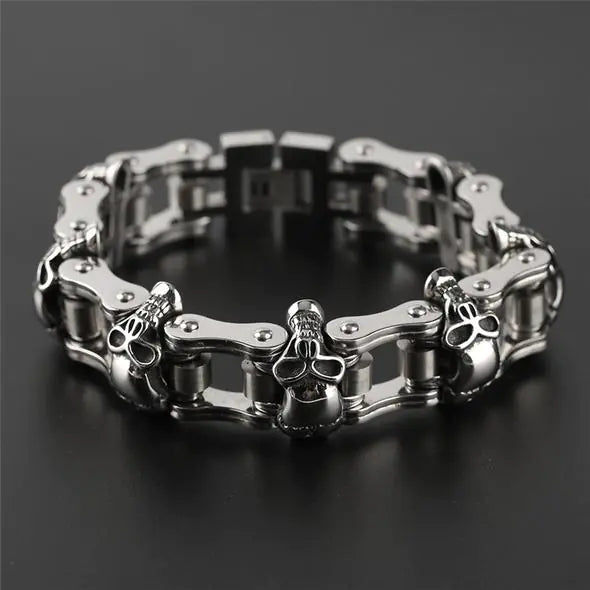 Titanium Steel Skull Chain Bracelet