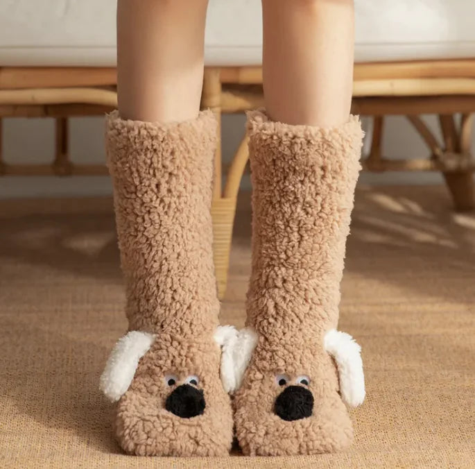 Plush Dog Socks