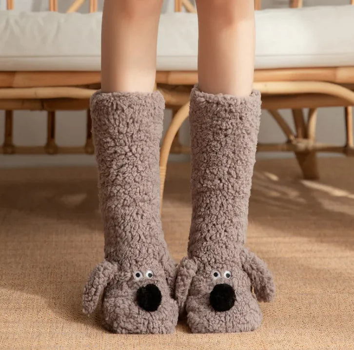 Plush Dog Socks