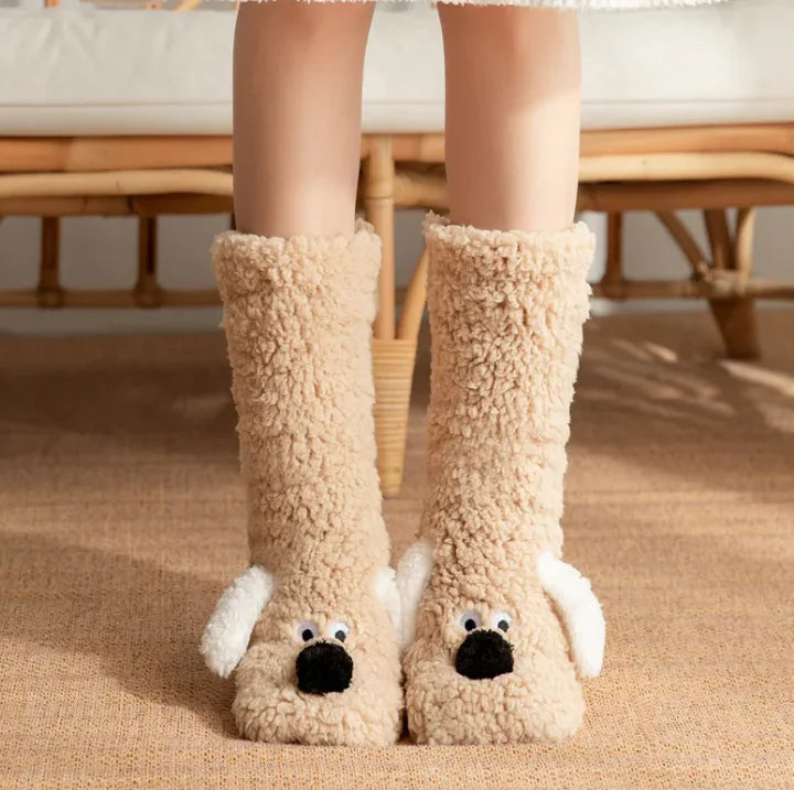 Plush Dog Socks