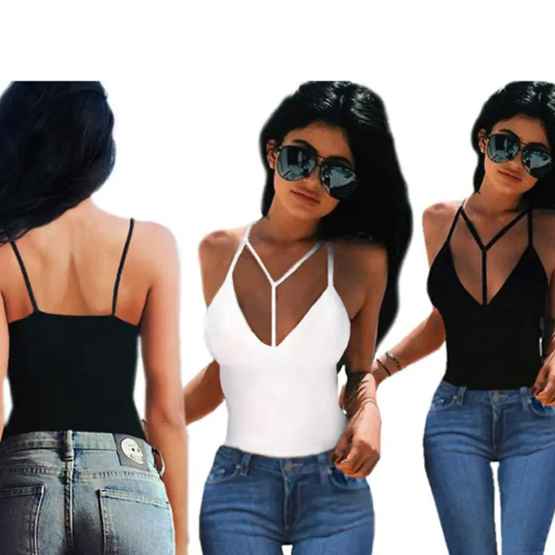 Women's Summer Casual Sleeveless Spaghetti Strap Vest