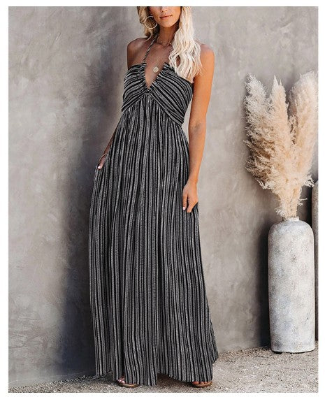 Adjustable Strapless Long Dress with Slit (New Style)