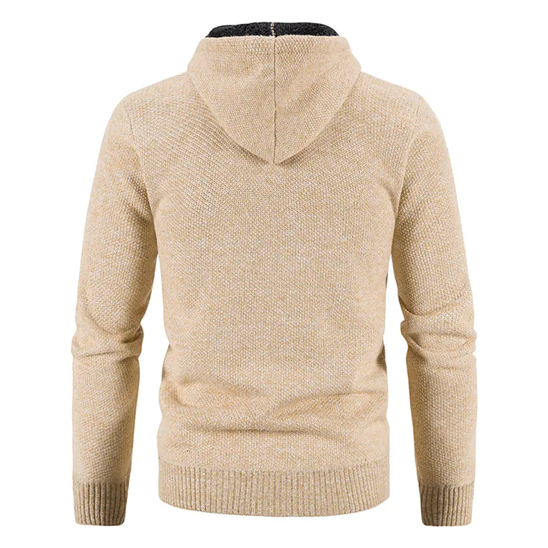 Winter Thick Hooded Cardigan for Men - Slim Fit Sweater