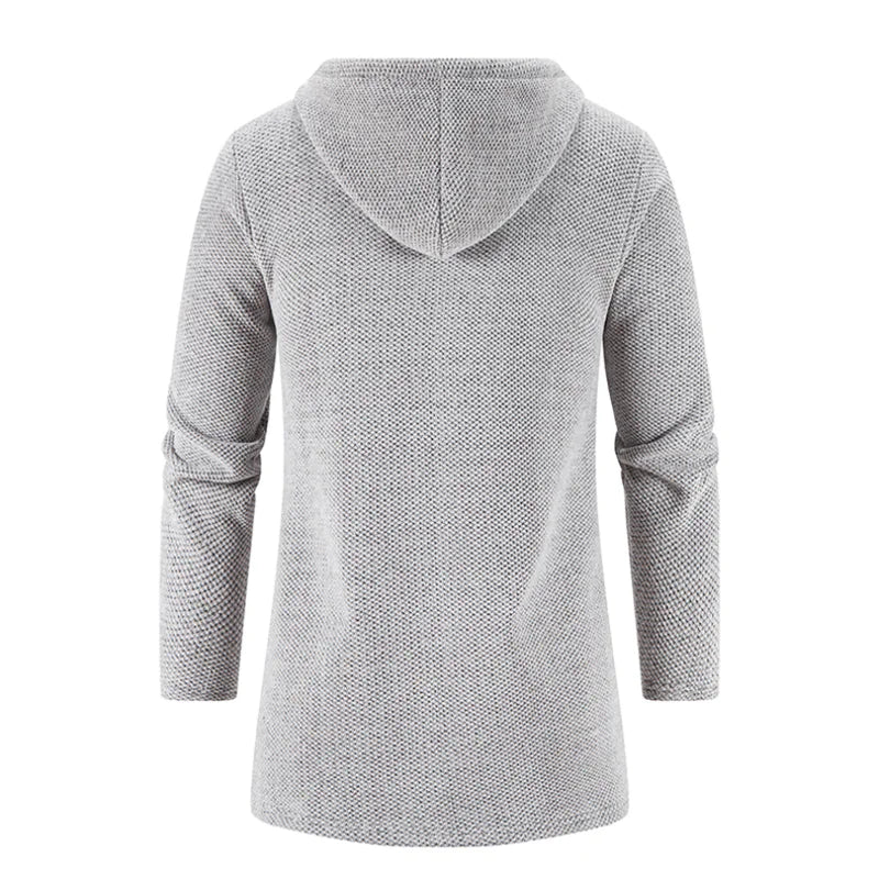 Men's Medium Long Zipper Cardigan Sweater Coat