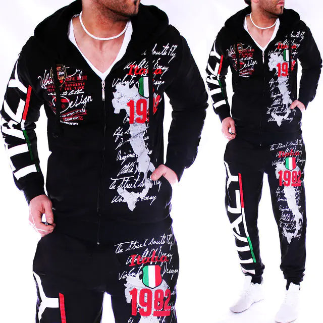 Men's Casual Outdoor All-Match Italy Sweat-Suit warmup