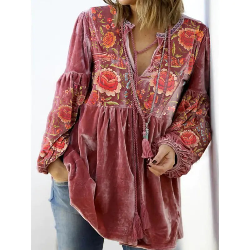 Trendy Women's V-Neck Pleated Top for