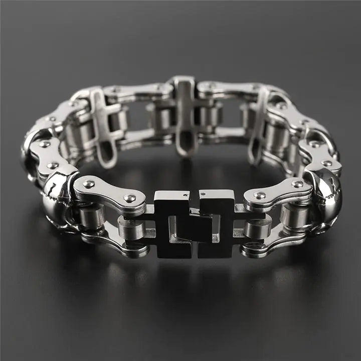 Titanium Steel Skull Chain Bracelet