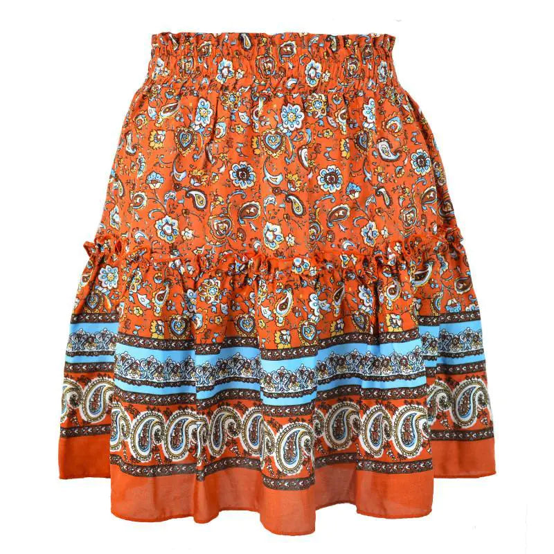 Bohemian Cotton Floral Skirt