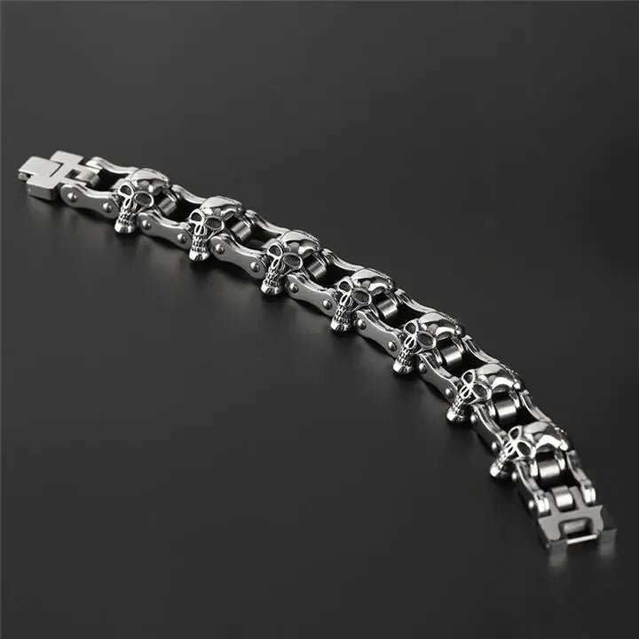 Titanium Steel Skull Chain Bracelet
