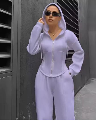 Sleek Zip-Up Leisure Set