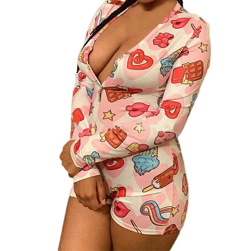 Printed Slim Fit Sexy Jumpsuit