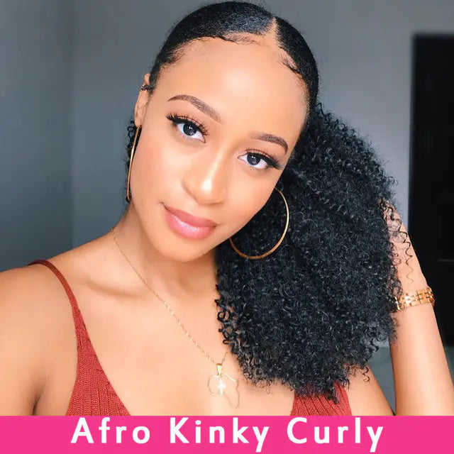 Curly Fringe Drawstring Ponytail Wig