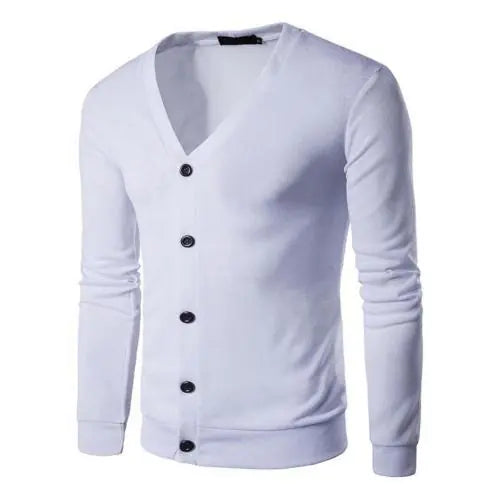 Vintage Men's Knitted V-Neck Sweater Cardigan