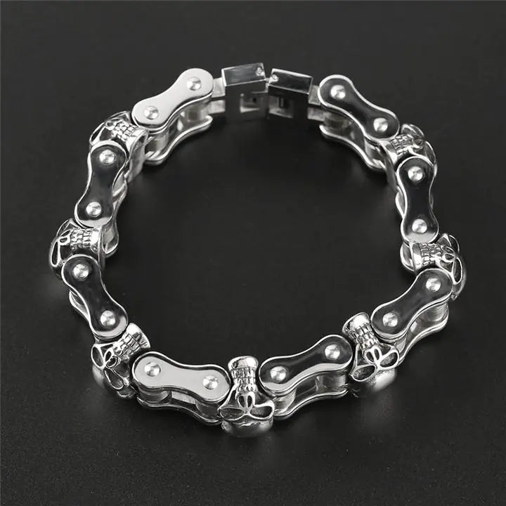 Titanium Steel Skull Chain Bracelet