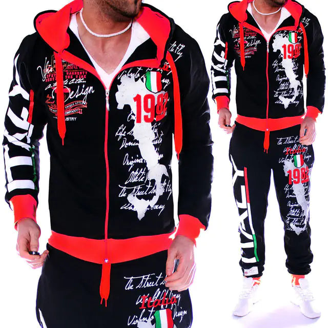 Men's Casual Outdoor All-Match Italy Sweat-Suit warmup