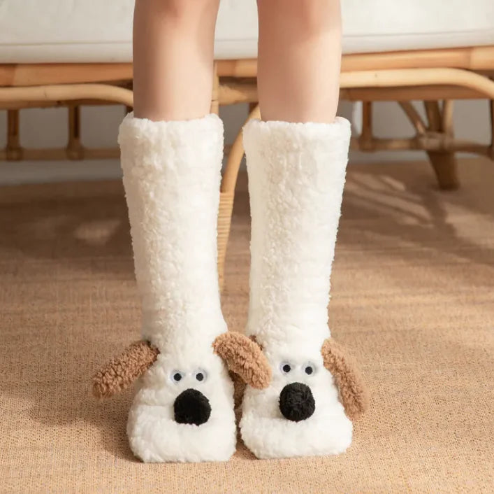 Plush Dog Socks