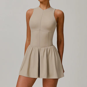 Solid Color A-Line Dress