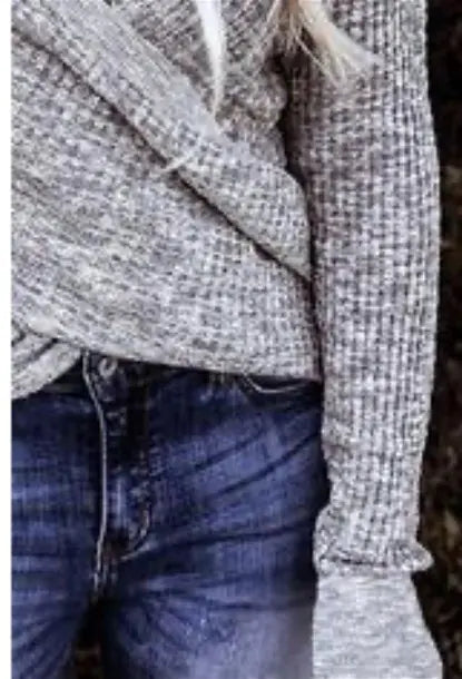 Trendy V-Neck Loose Sweater for Women (Spring/Fall)