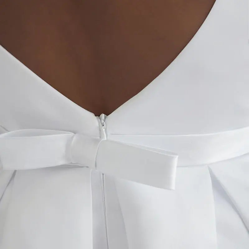 Simple White Short Party Dress