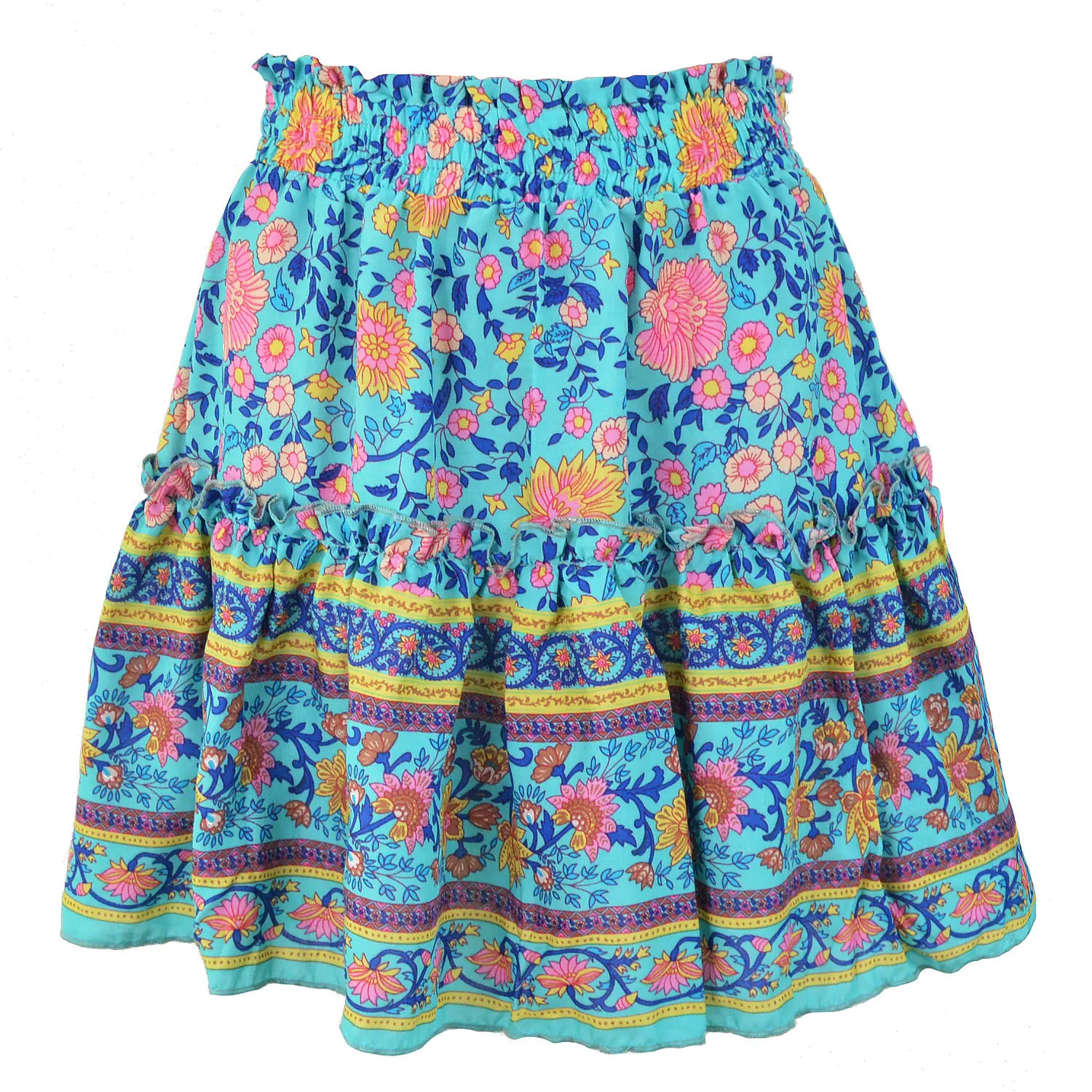 Bohemian Cotton Floral Skirt